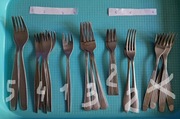 Sztućce do uzupełniania, widelce obiadowe