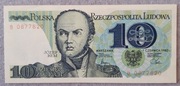 Banknot 10 zł z 1982 r. Józef Bem seria B 0877820