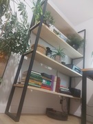 Biblioteka loft z półkami DEBOWYMI 