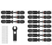 ZŁĄCZE KONEKTOR SOLARNY MC4 GNIAZDO WTYK 12 +2 KLUCZE