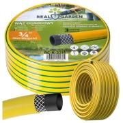 Wąż Ogrodowy 3 Warstwowy 3/4 30 m Zbrojony Zwijany do Wody Podlewania Ogrod