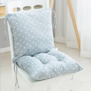 poduszka ogrodowa na krzesło z oparciem 40x40cm NIEBIESKO-SZARA BIAŁE GWIAZ