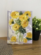 Obraz olejny ręcznie malowany “żółte kwiaty”