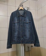 kurtka jeansowa XXL męska katana ciemny niebieski szary siwy jeans denim ef