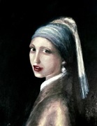 Dziewczyna z Perłą obraz ręcznie malowany 40x50  