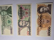 3 banknoty z PRL 20 000 tyś, 10 000 i 5 000 tyś - Stan UNC. Aukcja BCM