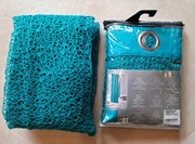 2 Nowe zasłony firany siatka Jowita Eurofirany turkus 140cm x 250 cm