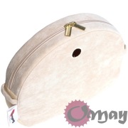 Organizer Obag Moon Light beżowy – welur beż humus złoto | OMAY Handmade