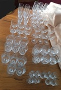 Duży zestaw kryształowych kieliszków