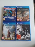 Ghost Of Tsushima, A. C. Odyssey itd. Zestaw 6 gier Ps4. 