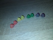 Zestaw kolorowyvh kolczyków 