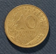 Moneta Francja 10 centymów 1980
