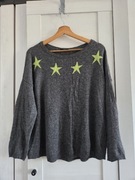 Sweter z motywem gwiazd ,Luella Cashmere ,Made in Italy
