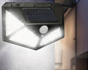 LAMPA SOLARNA Garażowa 100 LED Z CZUJNIKIEM ZMIERZCHU RUCHU na ścianę