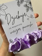 Podziękowanie podziękowania wieczór panieński frotka scrunchie gumka włosów