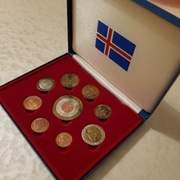 Islandia 2004 - zestaw fantazyjnych prób euro - 9 monet 