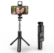 Selfie Stick z bezprzewodowym pilotem bluetooth 3w1 Kijek Statyw Bluetooth