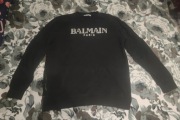 Balmain Paris XXL Luksusowa czarna bluza