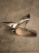 Srebrne, lustrzane szpilki. Rozmiar 40-41. IdealShoes. 