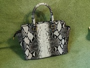 Ekologiczny kuferek do ręki czerń i biel