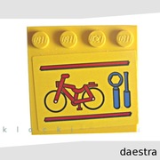 LEGO 6179pb017 PŁYTKA MODYFIKOWANA 4x4 naklejka z 7641 60031 City Corner