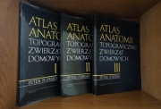 "Atlas anatomii topograficznej zwierząt domowych"Peter Popesko 3 tomy 1989r