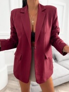 Żakiet przedłużany bordowy