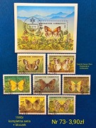 Znaczki fauna:73: motyle, owady- Uzbekistan 1995r 