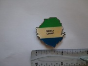 Magnes na lodówkę  - 481g. SIERRA LEONE Afryka Metalowa mapa