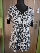 Sweterek damski cienki wzór zebra rozmiar 46