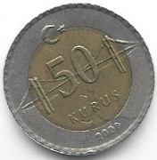 Turcja 50 kurus 2009