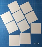 SCRAPKI KRAKÓW kwadraty białe mat bok 5 cm, 10 szt. (A123)