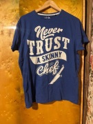 Koszulka T-shirt niebieski z zabawnym napisem 