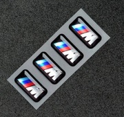 4 sztuki naklejka emblemat logo felgi BMW M pakiet 17x9 mm chrom