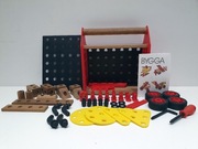 IKEA Bygga drewniany zestaw konstrukcyjny helikopter walizka narzędzia