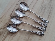 POSREBRZANE ŁYŻECZKI DO KAWY FILIŻANKI POLSREBRO RÓŻA