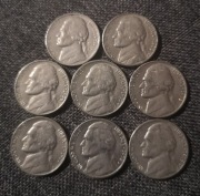 1973r-1979r i 1971r 8x5 centów dolar $ komplet 