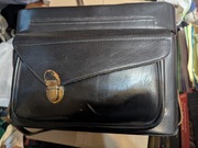 Skórzana torba kufer na aparat fotograficzny PRL retro vintage 