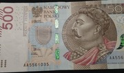 Polska banknot 500 zł seria AA