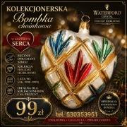 bombka choinkowa kolekcjonerskie serce Waterford Crystal vintage