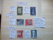 zestaw 6szt. znaczki Mi 307 SAAR 1951 / 1959r. Niemcy SAARLAND kasowane