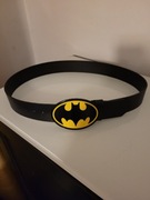 Czarny skórzany pasek Batman