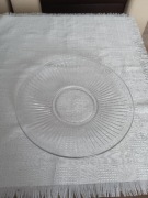 Patera szklana Huta Ząbkowice, średnica 27 cm