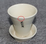 Sandra Rich ceramiczna doniczka z podstawką