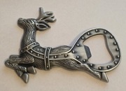 Kozioł Rogacz. Sarna. Metalowy otwieracz do butelek. Magnes na lodówkę.