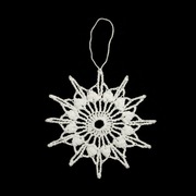 Zawieszka szydełkowa na choinkę gwiazdka 9cm (Z239)