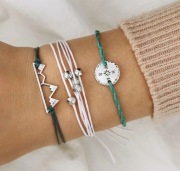 Rzemyk bransoletka góry podróżnik strony świata 