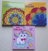 Malowanki mini dla dzieci mandale koty, 3 książeczki