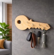 Drewniany wieszak na klucze rękodzieło