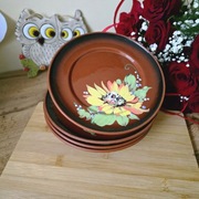 Zestaw talerzy ceramicznych ręcznie malowanych 19cm